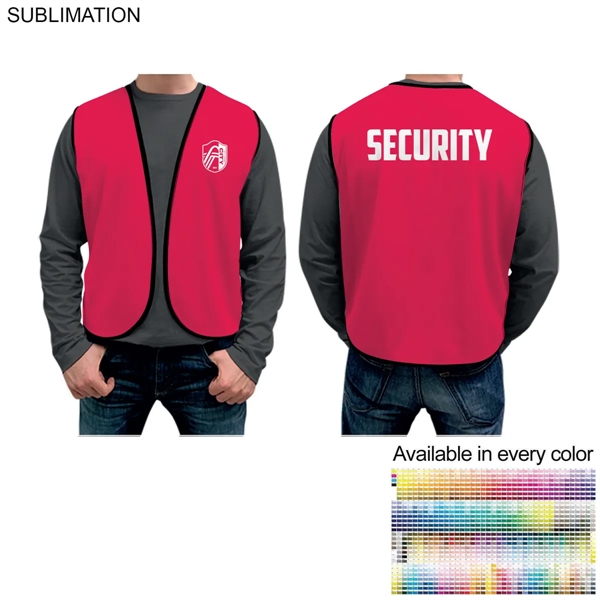 Domestic Made SECURITY Poplin Vest, Fully Sublimated front and back, Available... from ASI 53509 FIEL-Fairdeal Import & Export / FIEL