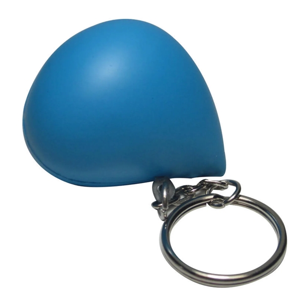 Water drop stress shaped soft stress reliever keychain with heat transfer... from ASI 37218 Athena Promo (tm)