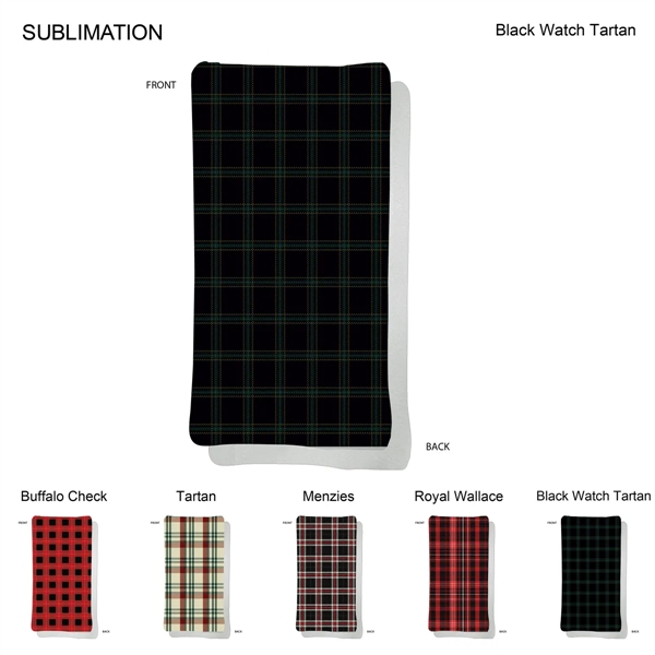 Stock Plaid Design Ultra Soft and Smooth Microfleece blanket, 30"x60", Sublimated... from ASI 53509 FIEL-Fairdeal Import & Export / FIEL