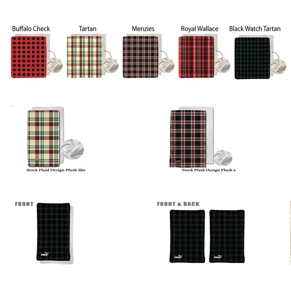 Stock Plaid Design Ultra Soft and Smooth Microfleece blanket, 30"x60", Sublimated... from ASI 53509 FIEL-Fairdeal Import & Export / FIEL