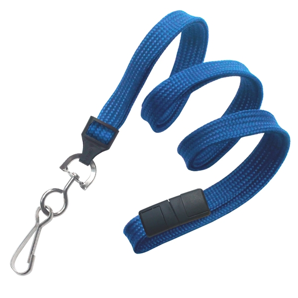 Available Same Day! These blank flat braided polyester lanyards come with... from ASI 79898 Promovision / PROMOVISION