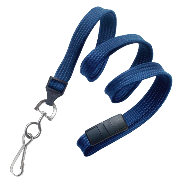 Available Same Day! These blank flat braided polyester lanyards come with... from ASI 79898 Promovision / PROMOVISION