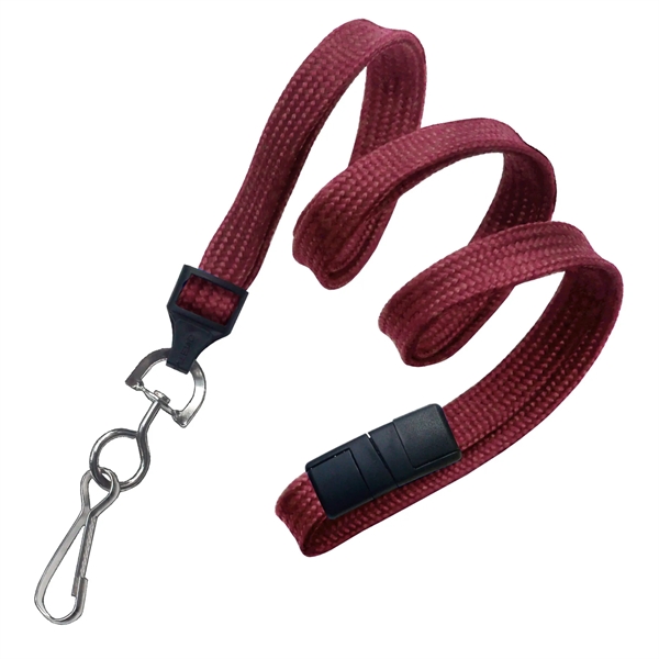 Available Same Day! These blank flat braided polyester lanyards come with... from ASI 79898 Promovision / PROMOVISION
