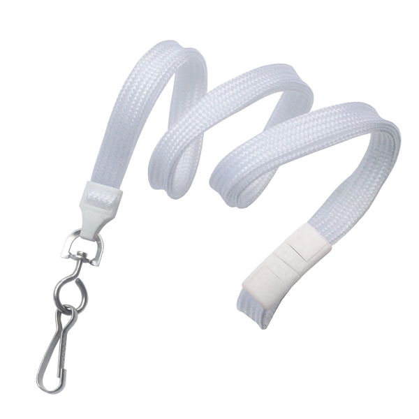 Available Same Day! These blank flat braided polyester lanyards come with... from ASI 79898 Promovision / PROMOVISION