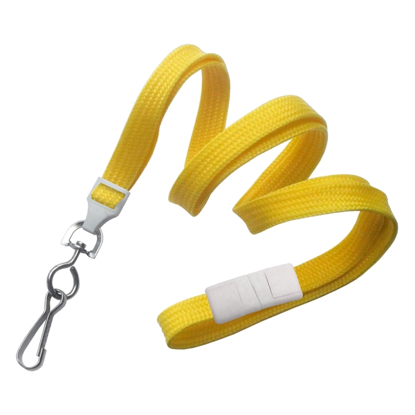 Available Same Day! These blank flat braided polyester lanyards come with... from ASI 79898 Promovision / PROMOVISION