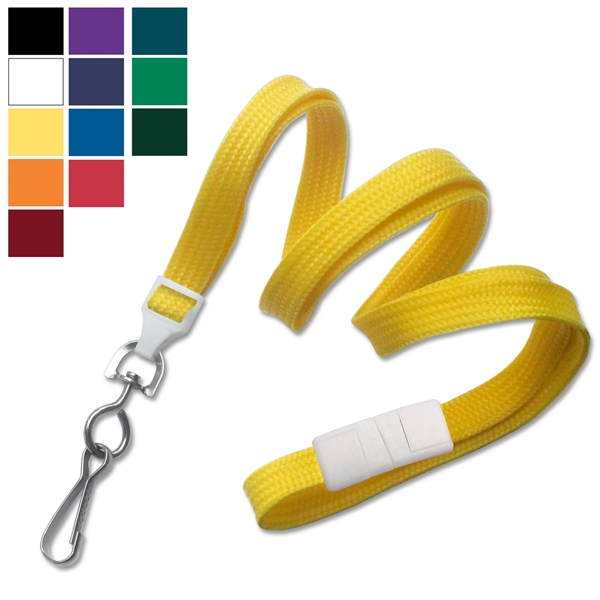 Available Same Day! These blank flat braided polyester lanyards come with... from ASI 79898 Promovision / PROMOVISION