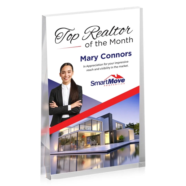 The Lansing VividPrint™ Award is a thick freestanding acrylic award that... from ASI 84592 St Regis Group / St Regis