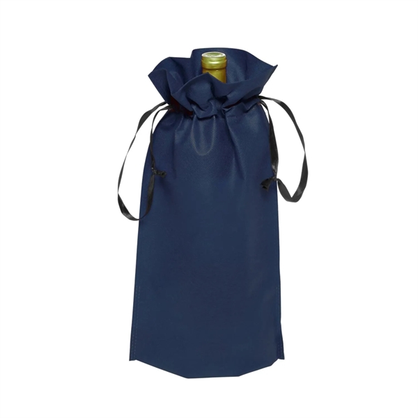 Non woven wine drawstring bag plus 1 color silkscreen imprint on... from ASI 37218 Athena Promo (tm)