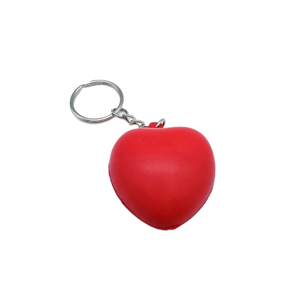 Heart shaped stress reliever keychain with heat transfer printing on 1... from ASI 37218 Athena Promo (tm)