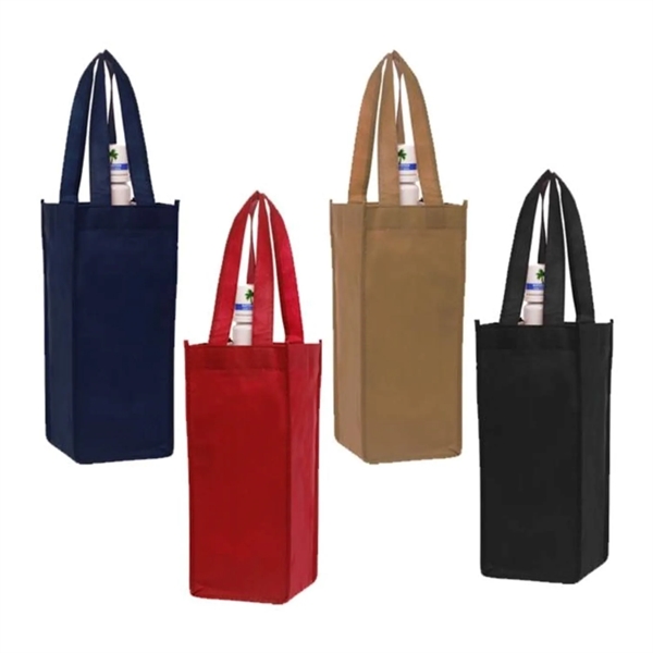 Non-woven one bottle wine bag plus 1 color silkscreen imprint on... from ASI 37218 Athena Promo (tm)