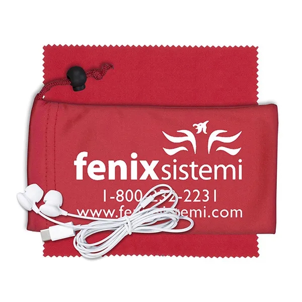 3 1/2" x 7" polyester cinch pouch with 6" microfiber cloth... from ASI 62660 Innovation Line