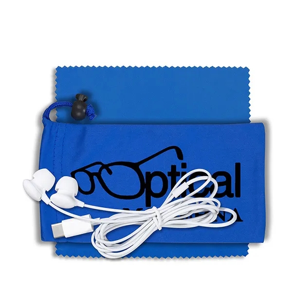3 1/2" x 7" polyester cinch pouch with 6" microfiber cloth... from ASI 62660 Innovation Line