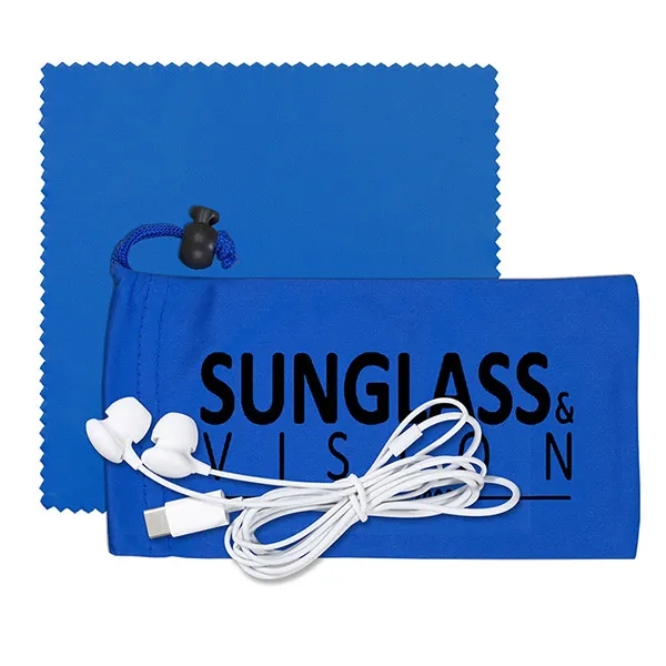 3 1/2" x 7" polyester cinch pouch with 6" microfiber cloth... from ASI 62660 Innovation Line