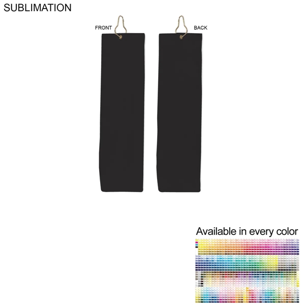 Colored Velour Terry Cotton Blend Golf Towel, Finished size 5x18, Trifold... from ASI 53509 FIEL-Fairdeal Import & Export / FIEL