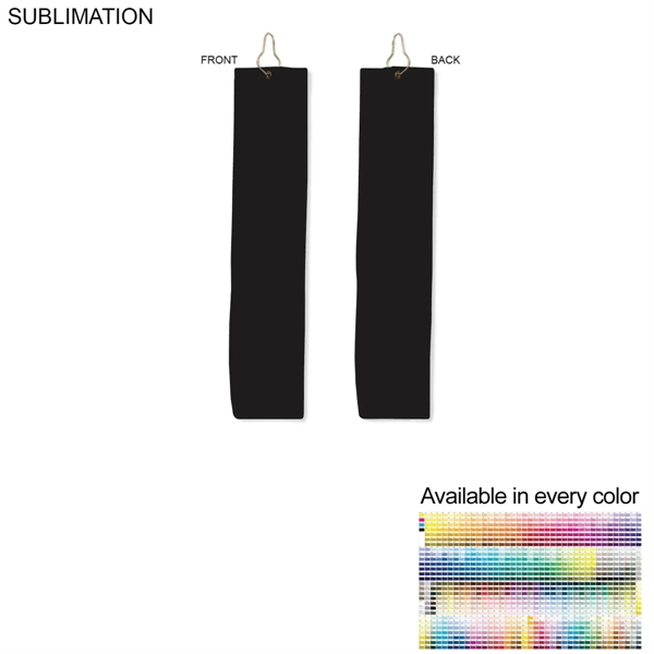 Colored Microfiber Dri-lite Terry Golf Towel, Trifold Grommet and Hook, Finish... from ASI 53509 FIEL-Fairdeal Import & Export / FIEL