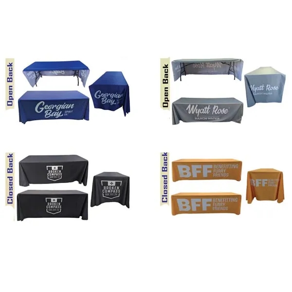 Sublimated PREMIUM Table Cloth for 6' table, Drape style, 4 sided,... from ASI 53509 FIEL-Fairdeal Import & Export / FIEL