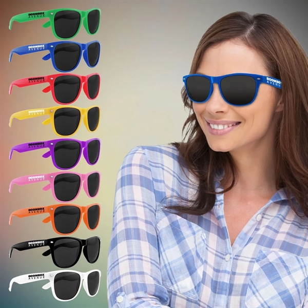 Premium sunglasses with colorful glossy plastic frames.... from ASI 42016 Brighter Promotions Inc / Chemical Light™