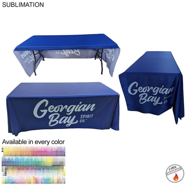 Sublimated PREMIUM Table Cloth for 6' Table, Drape Style, 3 sided,... from ASI 53509 FIEL-Fairdeal Import & Export / FIEL