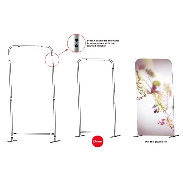 Tradeshow Booth Package Sleek, 3'wide Skinny EuroFit Wall Display + PREMIUM... from ASI 53509 FIEL-Fairdeal Import & Export / FIEL