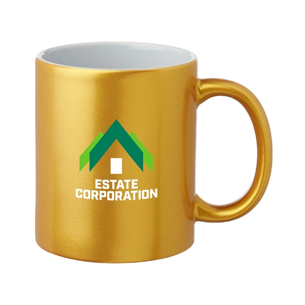 11 oz. Metallic Custom Mugs-crafted with a smooth molded ceramic composite.... from ASI 62088 IDProductsource