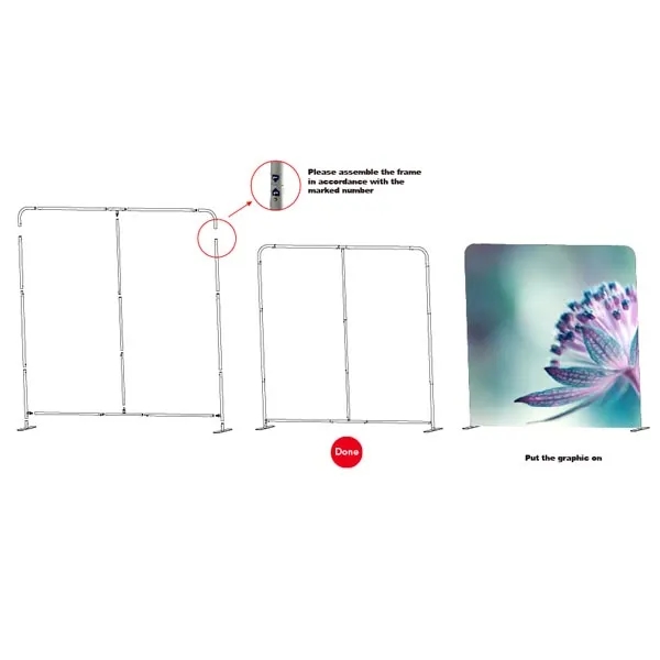 Tradeshow Booth Package Supreme, 8' EuroFit Wall Display and PREMIUM 6'... from ASI 53509 FIEL-Fairdeal Import & Export / FIEL