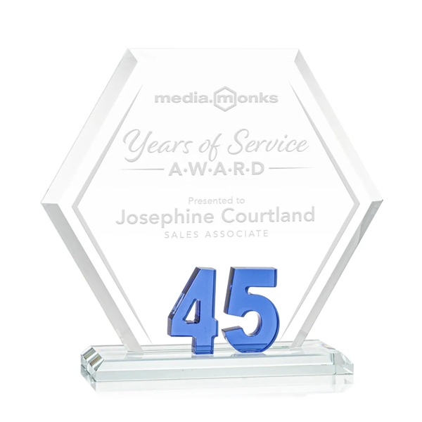 Mark a milestone in your organization with our Starfire Crystal hexagon... from ASI 84592 St Regis Group / St Regis