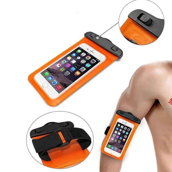 IPX8 Waterproof mobile phone pouch with armband plus 1C1P silkscreen imprint... from ASI 37218 Athena Promo (tm)