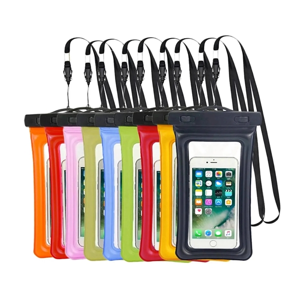 IPX8 Waterproof floating phone pouch with lanyard plus 1C1P silkscreen imprint... from ASI 37218 Athena Promo (tm)