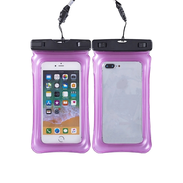 IPX8 Waterproof floating phone pouch with lanyard plus 1C1P silkscreen imprint... from ASI 37218 Athena Promo (tm)
