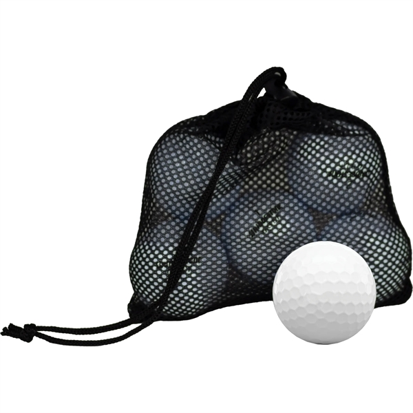 5" x 5" mesh bag with a drawstring and 6 golf... from ASI 57653 Gold Bond