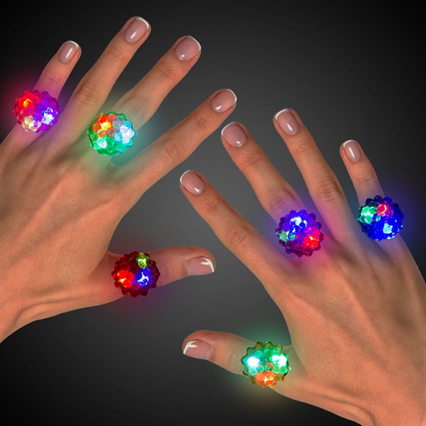 Flower shaped, light-up jelly rings.... from ASI 42016 Brighter Promotions Inc