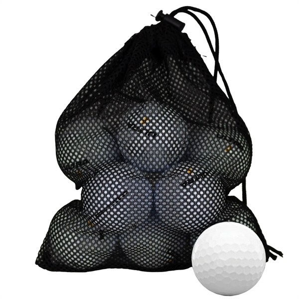 Golf balls with a mesh drawstring bag.... from ASI 57653 Gold Bond