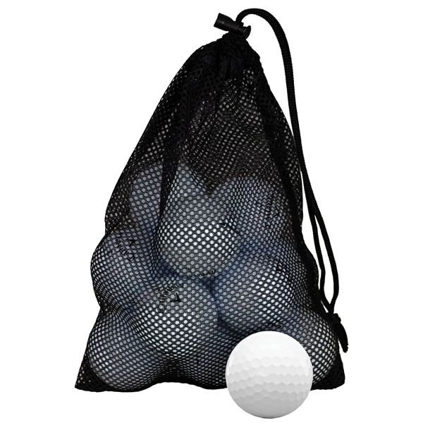 Mesh bag with 12 golf balls.... from ASI 57653 Gold Bond