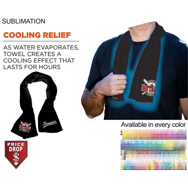 Colored Cooling Towel, 12"x40", Edge to Edge sublimation 2 sides... from ASI 53509 FIEL-Fairdeal Import & Export / FIEL