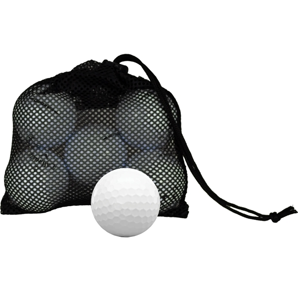 Golf balls with a mesh drawstring bag.... from ASI 57653 Gold Bond