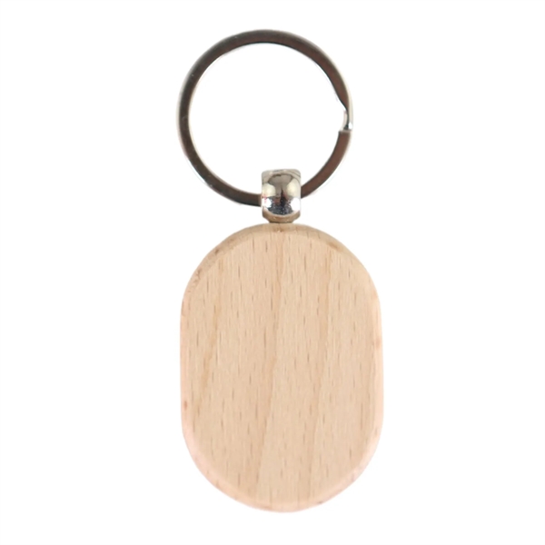 Round corner wooden keychain plus laser engraving on 1 location... from ASI 37218 Athena Promo (tm)