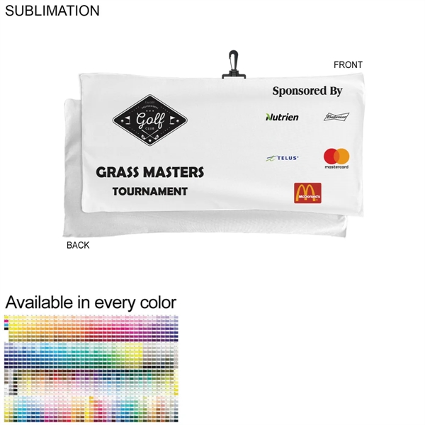 Oversized Golf Towel in Microfiber Dri-Lite Terry, 22x44, with Black Swivel... from ASI 53509 FIEL-Fairdeal Import & Export / FIEL