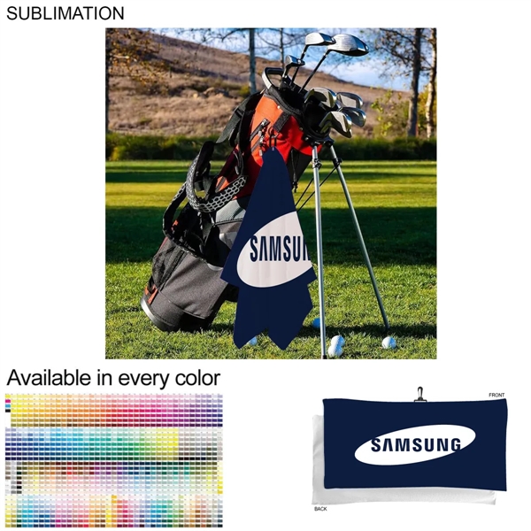 Oversized Golf Towel in Microfiber Dri-Lite Terry, 20x40, with Black Swivel... from ASI 53509 FIEL-Fairdeal Import & Export / FIEL
