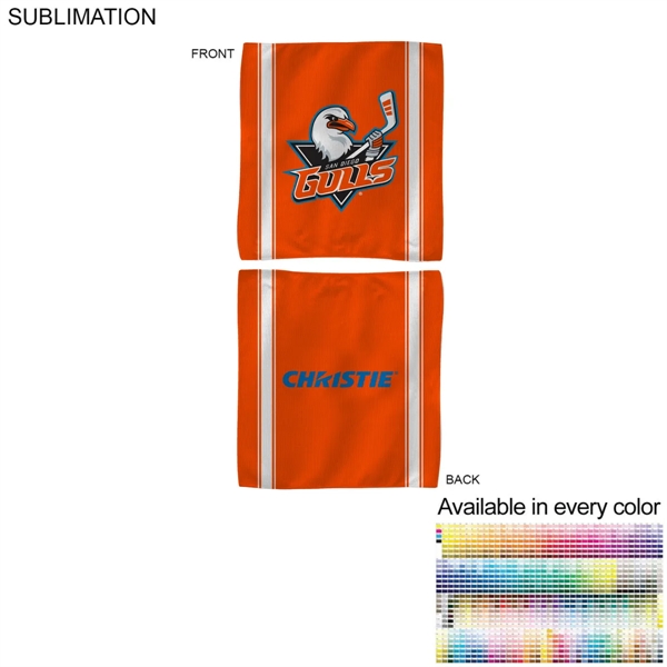 Colored Sublimated Rally, Skate Towels with Jersey stripes, 10x10, Sublimated Edge... from ASI 53509 FIEL-Fairdeal Import & Export / FIEL