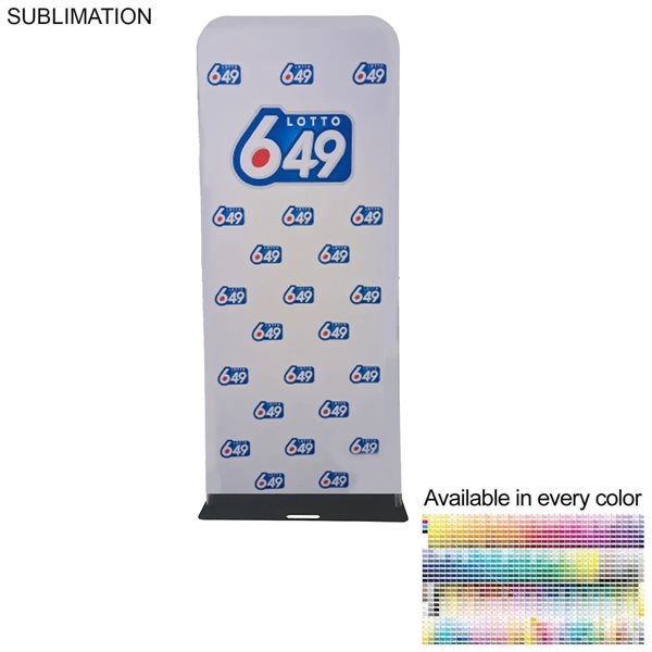 3'W x 90"H EuroFit Banner with Steel Base, Full Color Graphics... from ASI 53509 FIEL-Fairdeal Import & Export / FIEL