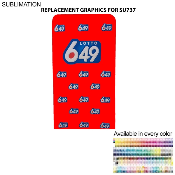 Replacement Full Color Graphics Double Sided for 4'W x 90"H EuroFit... from ASI 53509 FIEL-Fairdeal Import & Export / FIEL
