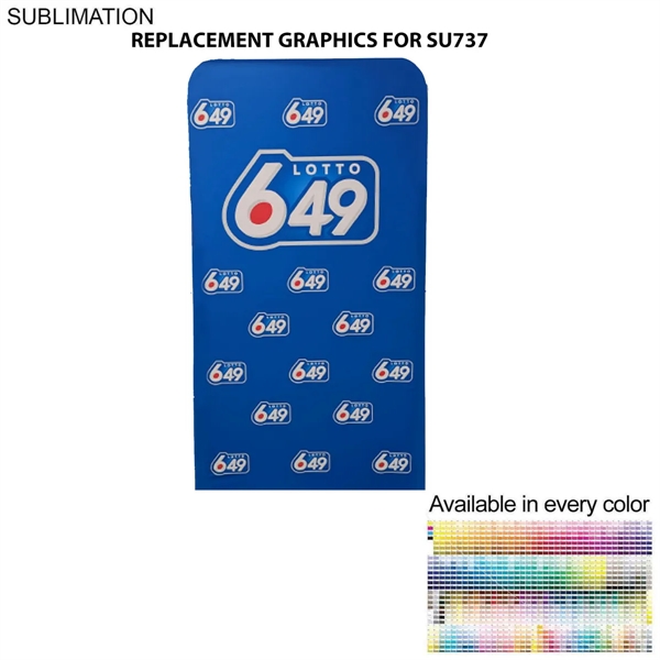 Replacement Full Color Graphics Double Sided for 4'W x 90"H EuroFit... from ASI 53509 FIEL-Fairdeal Import & Export / FIEL
