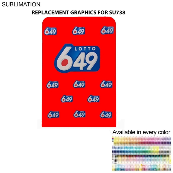 Replacement Full Color Graphics Double Sided for 5'W x 90"H EuroFit... from ASI 53509 FIEL-Fairdeal Import & Export / FIEL
