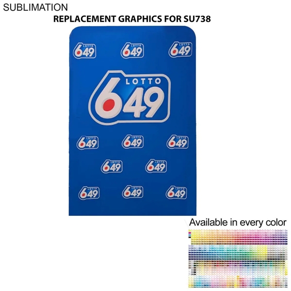 Replacement Full Color Graphics Double Sided for 5'W x 90"H EuroFit... from ASI 53509 FIEL-Fairdeal Import & Export / FIEL