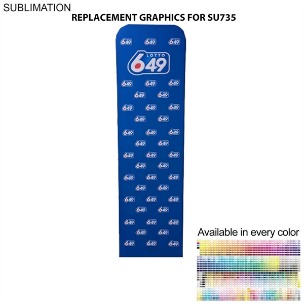 Replacement Full Color Graphics Double Sided for 2'W x 90"H EuroFit... from ASI 53509 FIEL-Fairdeal Import & Export / FIEL
