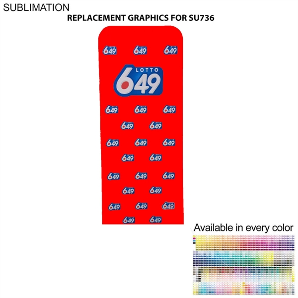 Replacement Full Color Graphics Double Sided for 3'W x 90"H EuroFit... from ASI 53509 FIEL-Fairdeal Import & Export / FIEL