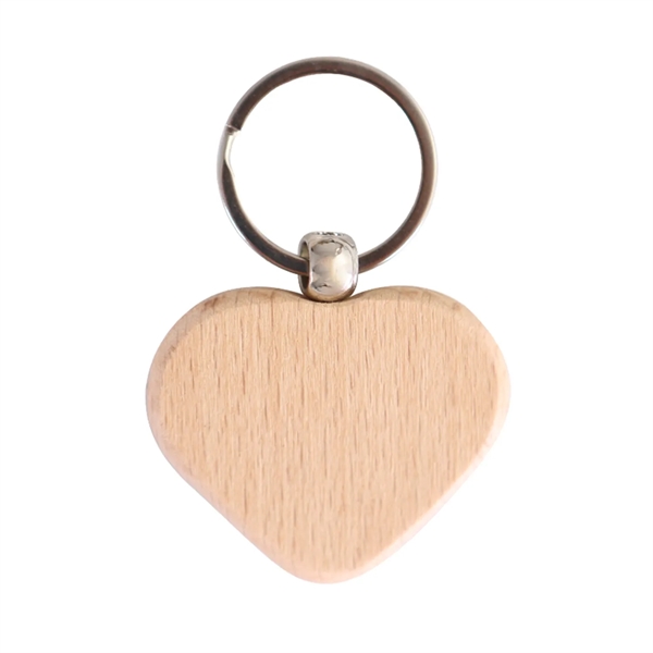 Heart shape wooden keychain plus laser engraving on 1 location... from ASI 37218 Athena Promo (tm)