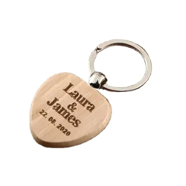 Heart shape wooden keychain plus laser engraving on 1 location... from ASI 37218 Athena Promo (tm)