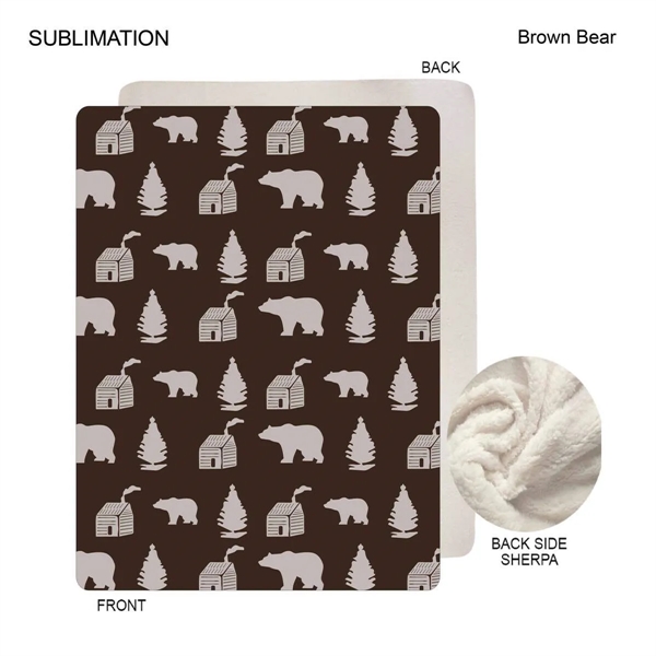 Stock Design Festive, Holiday Plush Sherpa Lined Micro Mink Throw, 50"x60",... from ASI 53509 FIEL-Fairdeal Import & Export / FIEL