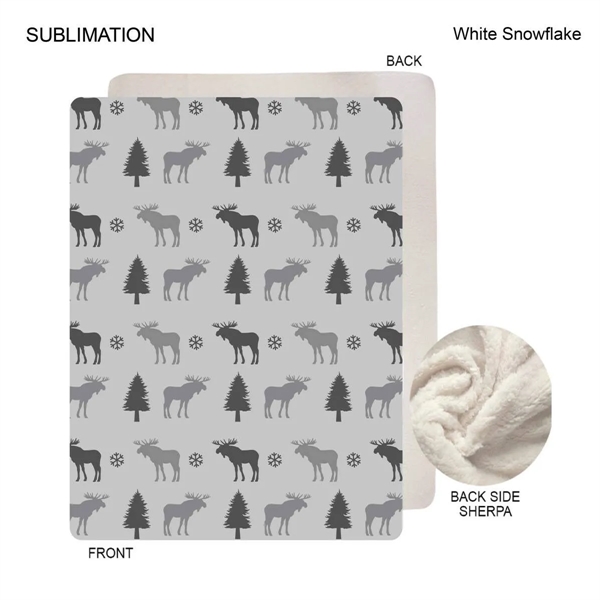 Stock Design Festive, Holiday Plush Sherpa Lined Micro Mink Throw, 50"x60",... from ASI 53509 FIEL-Fairdeal Import & Export / FIEL